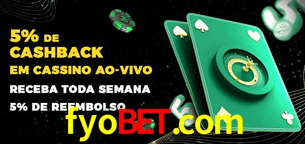 Promoções do cassino ao Vivo fyobet.com